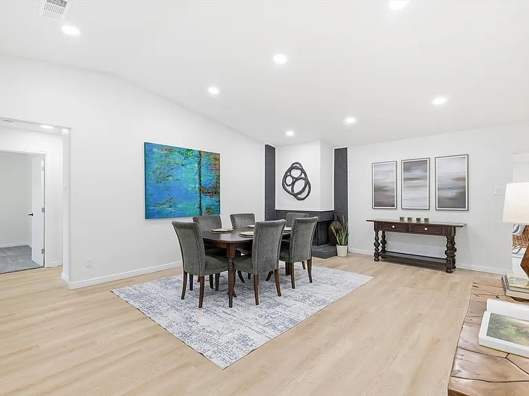 Elegant dining area adjacent to kitchen