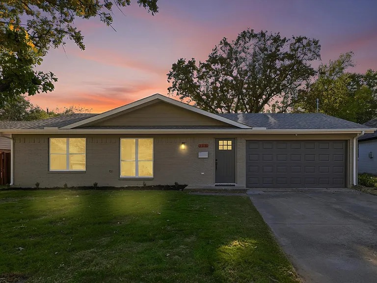 Revitalized front exterior with new paint and porch