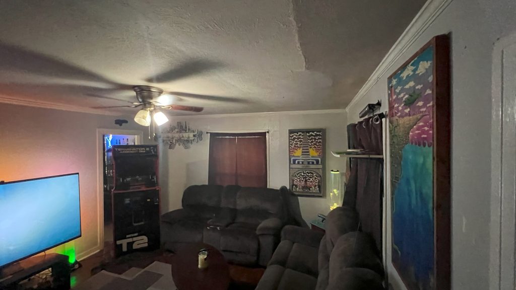 Dark and closed-off living area