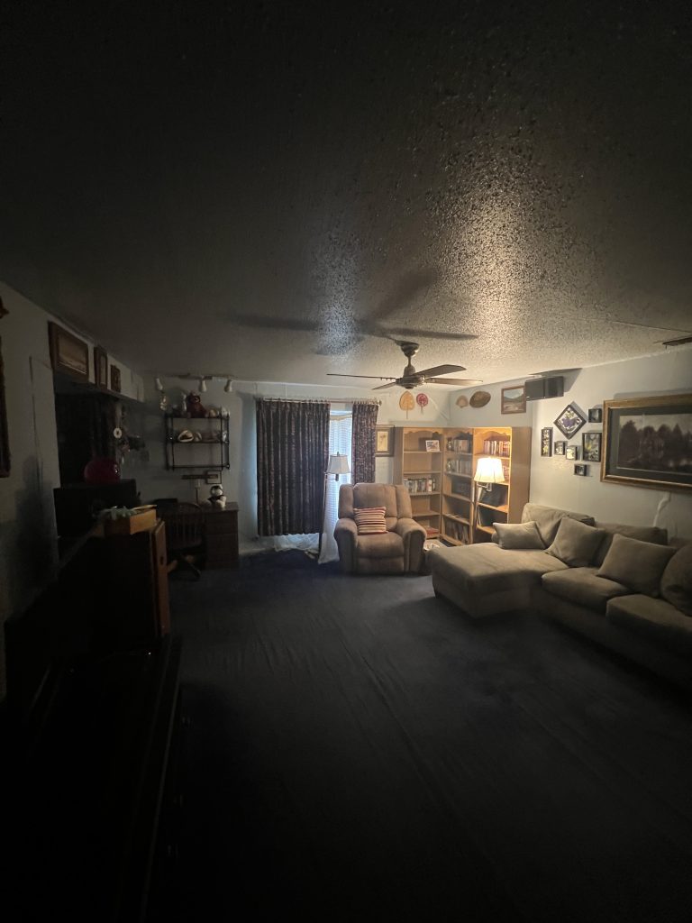Dark living area