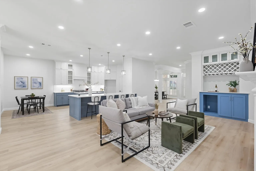 New open concept living area